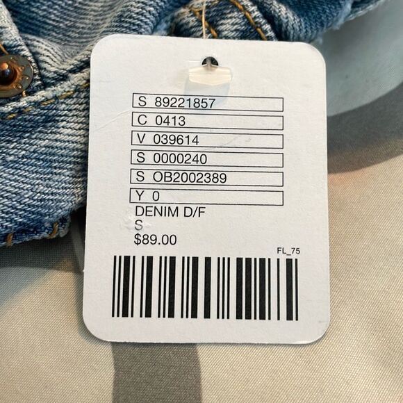 Urban Renewal Remade Levi's Lace Up Denim Jort Jean Shorts Blue Medium Wash 30 - Picture 7 of 10